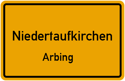 Straßenverzeichnis Niedertaufkirchen Arbing