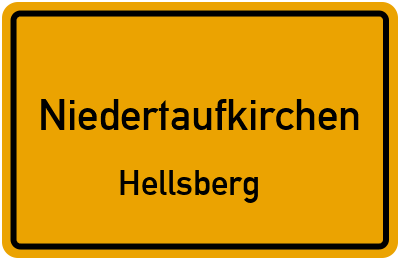 Ortsschild Niedertaufkirchen Hellsberg