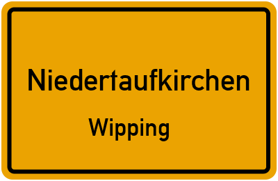 Ortsschild Niedertaufkirchen Wipping