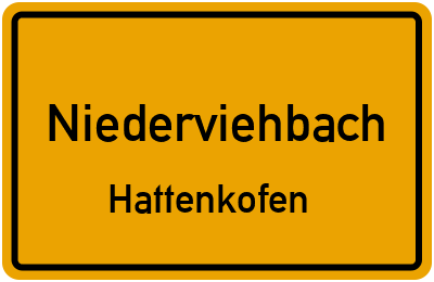 Ortsschild Niederviehbach Hattenkofen