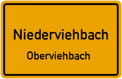 Ortsschild Niederviehbach Oberviehbach