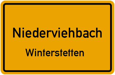 Ortsschild Niederviehbach Winterstetten