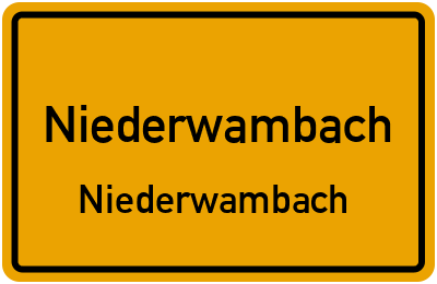 Straßenverzeichnis Niederwambach Niederwambach