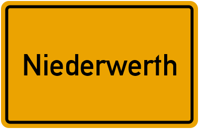 Ortsschild von Niederwerth in Rheinland-Pfalz