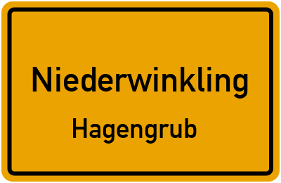 Ortsschild Niederwinkling Hagengrub