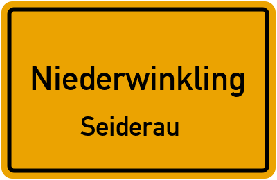 Straßenverzeichnis Niederwinkling Seiderau