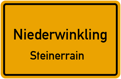 Straßenverzeichnis Niederwinkling Steinerrain