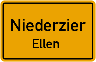 Ortsschild Niederzier Ellen