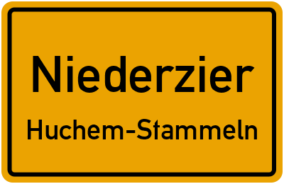 Straßenverzeichnis Niederzier Huchem-Stammeln
