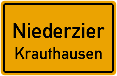 Ortsschild Niederzier Krauthausen