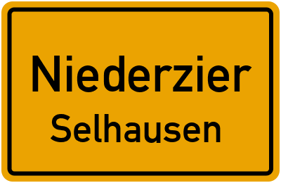 Ortsschild Niederzier Selhausen