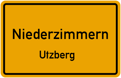 Straßenverzeichnis Niederzimmern Utzberg