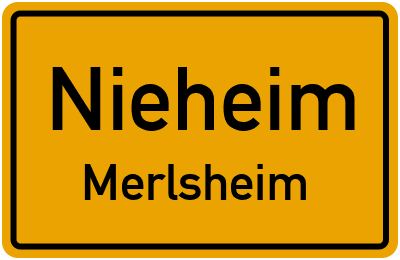 Ortsschild Nieheim Merlsheim