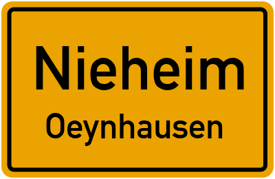 Ortsschild Nieheim Oeynhausen
