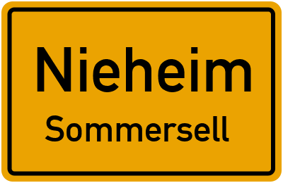 Ortsschild Nieheim Sommersell