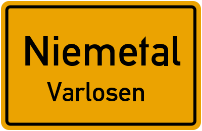 Straßenverzeichnis Niemetal Varlosen