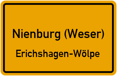 Straßenverzeichnis Nienburg (Weser) Erichshagen-Wölpe