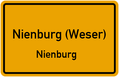Ortsschild Nienburg (Weser) Nienburg