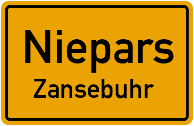Straßenverzeichnis Niepars Zansebuhr