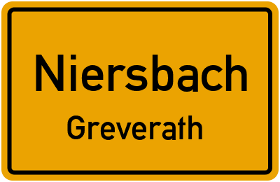 Straßenverzeichnis Niersbach Greverath