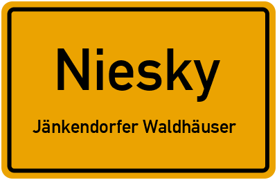 Straßenverzeichnis Niesky Jänkendorfer Waldhäuser