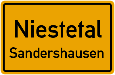 Ortsschild Niestetal Sandershausen