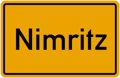 Ortsschild von Gemeinde Nimritz in Thüringen