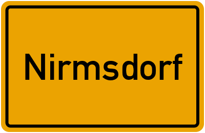 Ortsschild von Gemeinde Nirmsdorf in Thüringen