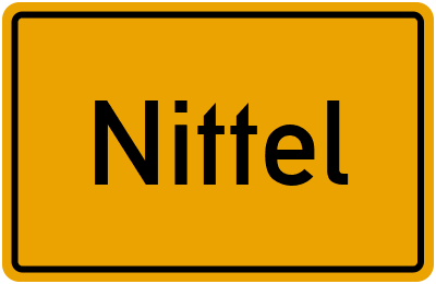 Ortsschild von Gemeinde Nittel in Rheinland-Pfalz
