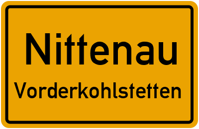 Straßenverzeichnis Nittenau Vorderkohlstetten