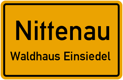 Straßenverzeichnis Nittenau Waldhaus Einsiedel