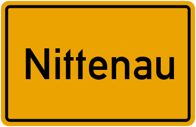 Ortsschild von Nittenau in Bayern