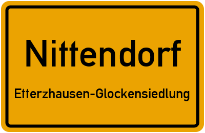 Straßenverzeichnis Nittendorf Etterzhausen-Glockensiedlung
