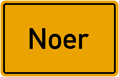 Ortsschild von Gemeinde Noer in Schleswig-Holstein