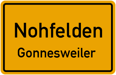 Ortsschild Nohfelden Gonnesweiler