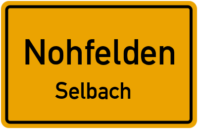 Ortsschild Nohfelden Selbach