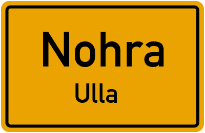 Straßenverzeichnis Nohra Ulla