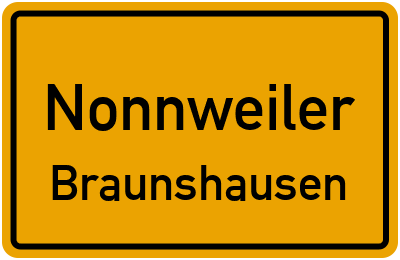 Ortsschild Nonnweiler Braunshausen