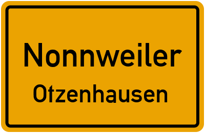 Ortsschild Nonnweiler Otzenhausen