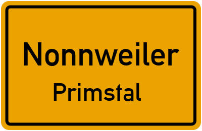 Ortsschild Nonnweiler Primstal