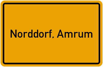 Ortsschild von Gemeinde Norddorf, Amrum in Schleswig-Holstein