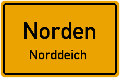 Ortsschild Norden Norddeich