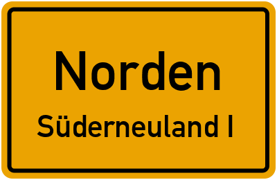 Ortsschild Norden Süderneuland I