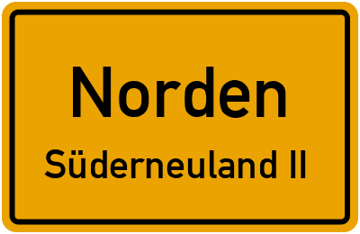 Ortsschild Norden Süderneuland II