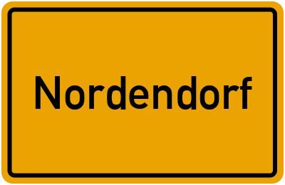 Ortsschild von Gemeinde Nordendorf in Bayern