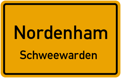 Ortsschild Nordenham Schweewarden