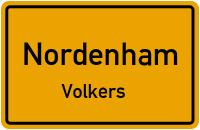 Ortsschild Nordenham Volkers