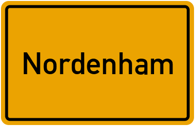 Ortsschild von Stadt Nordenham in Niedersachsen