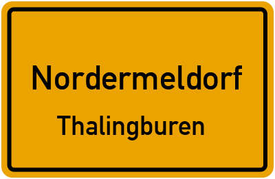 Straßenverzeichnis Nordermeldorf Thalingburen