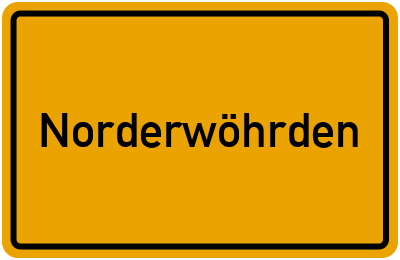 Ortsschild von Gemeinde Norderwöhrden in Schleswig-Holstein